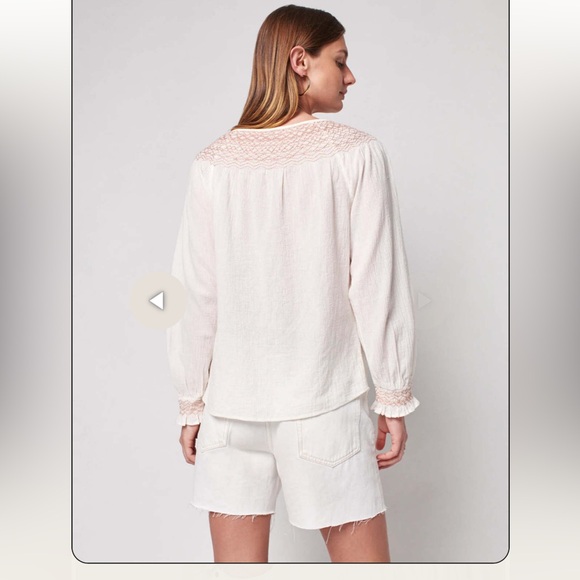 FAHERTY BRAND 
Laura Embroidered Top Size Small NWT - Picture 3 of 9